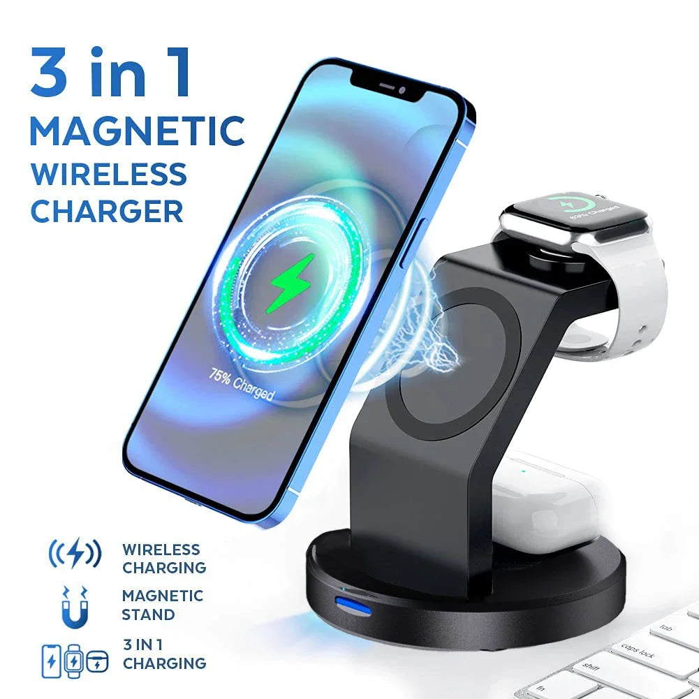 magnetic wireless charger station