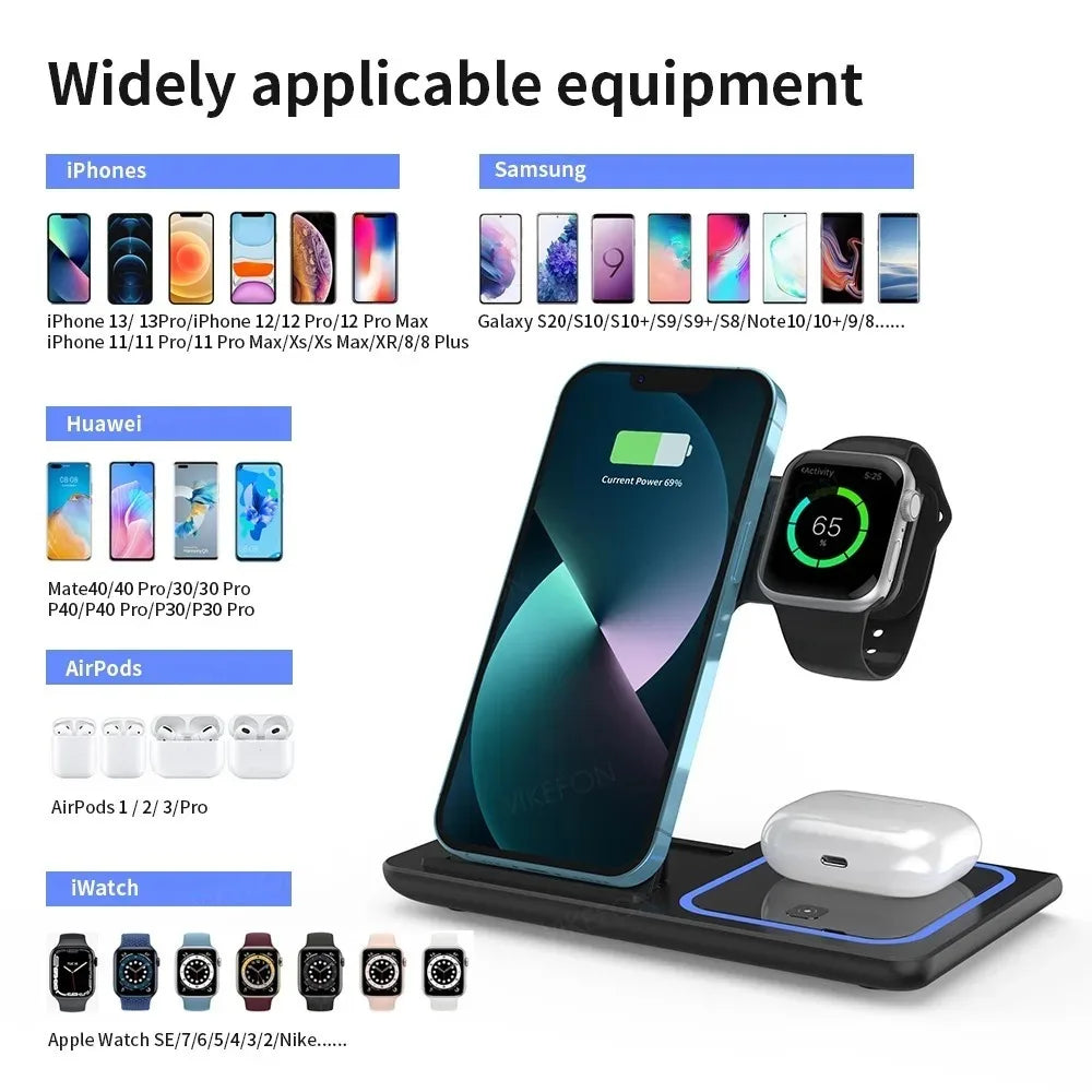 3 in 1 wireless travel charger