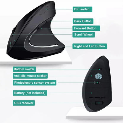 ergonomic wireless vertical mouse