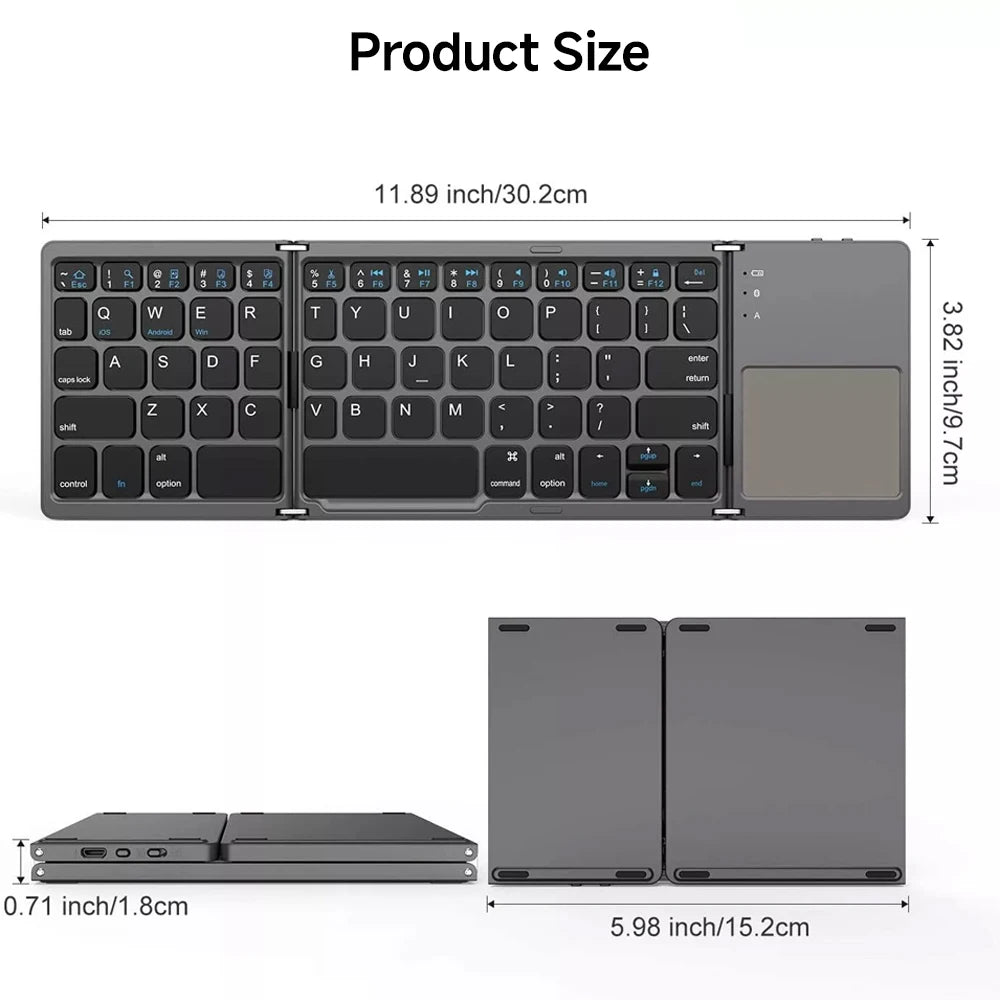 Mini Bluetooth Keyboard with Touchpad