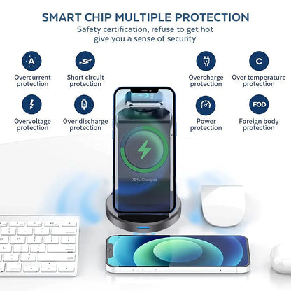 magnetic wireless charger station
