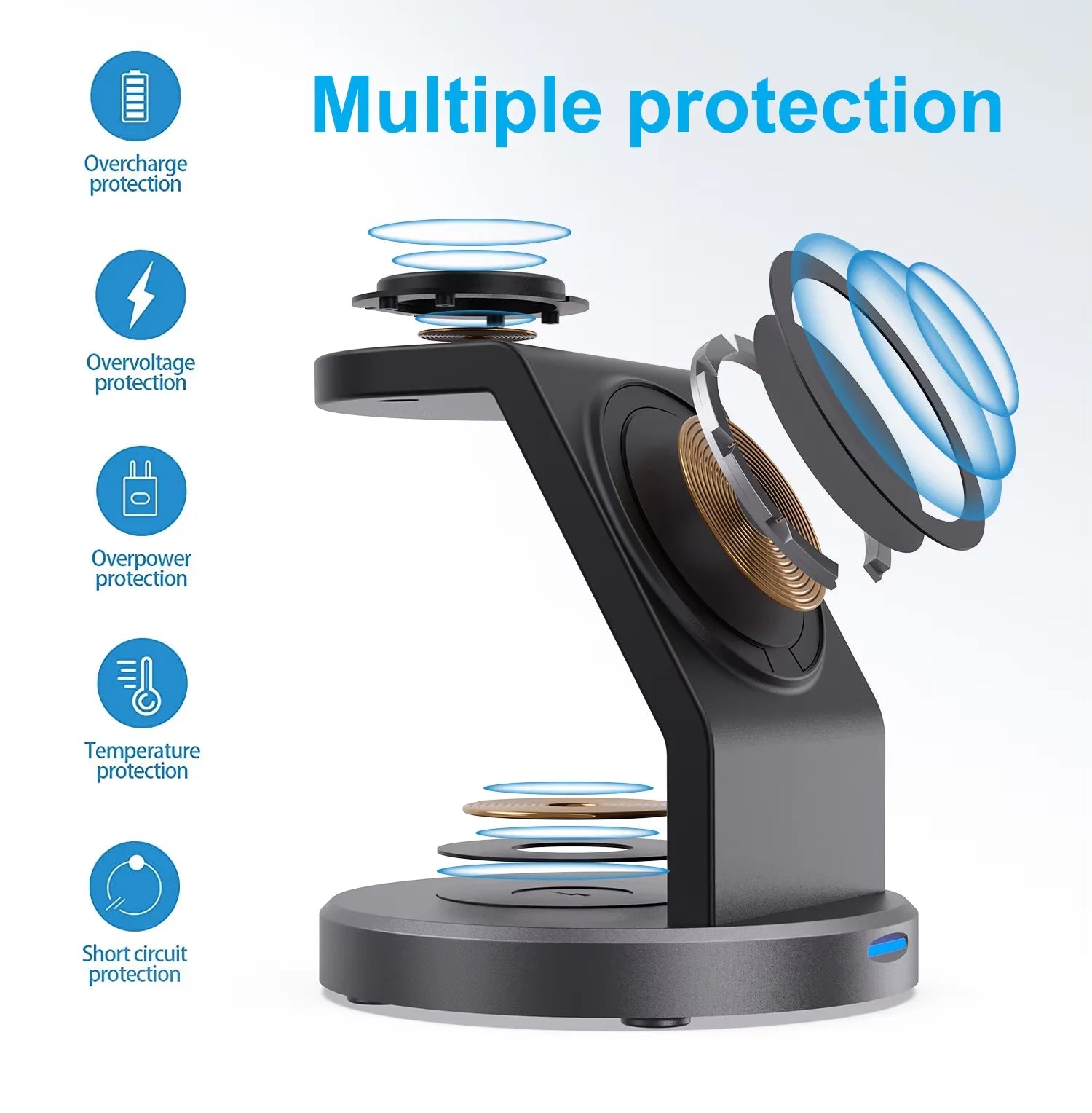 magnetic wireless charger station